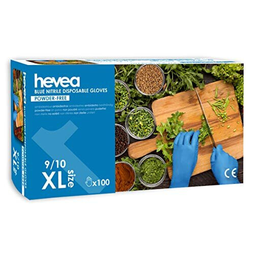 Hevea Disposable Nitrile Gloves, 1 X 100, Size XL 1