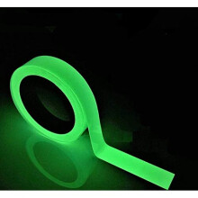 5m Luminous Tape, Fluorescent Tapes, Waterproof Glow in The Dark Self-Adhesive Tape Warning Tape Stage Supplies Wall Decorative Sticker Green Light