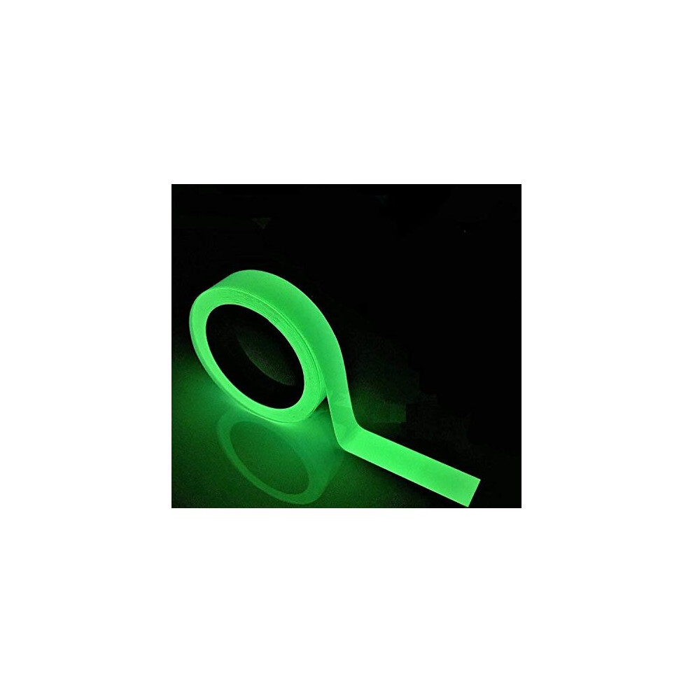 Yeestone 5M Luminous Tape, Fluorescent Tapes, Waterproof Glow In The Self-Adhesive Tape Warning Tape Stage Supplies Wall Decorative Sticker Dark/Green/Light