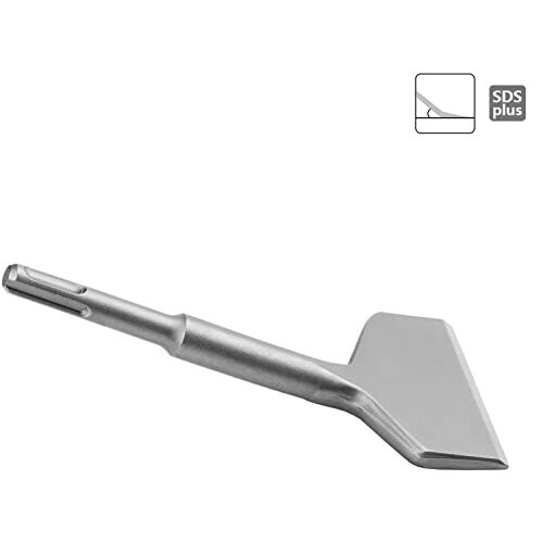 Firecore SDS Plus Chisel 165mm x 75mm Angled Bent Tile Chisel, wide chisel for ceramics, floor tiles - FS18365 2