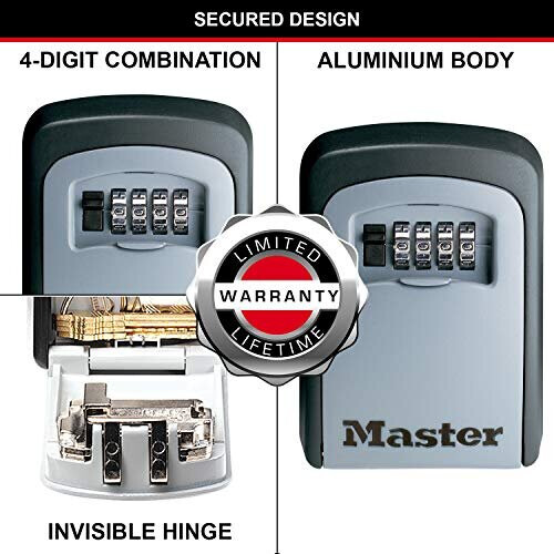 Master Lock MASTER LOCK Key Safe [Medium size] [Wall mounted] [Outdoor] [Exist in 2 colors] - 5401EURD - Key Lock Box 2