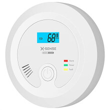 X-Sense Carbon Monoxide Alarm Detector, Replaceable Battery-Operated CO Alarm Detector with Digital Display, CO03B