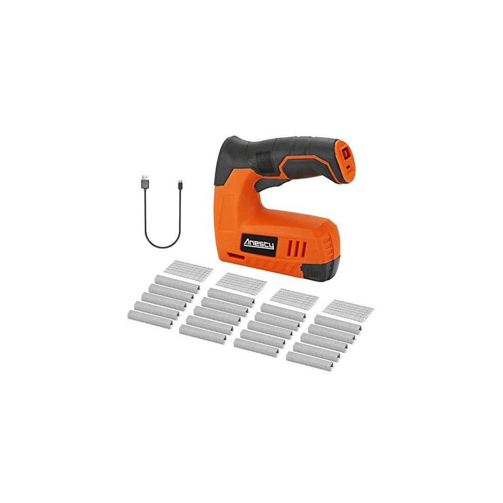 Cordless Staple Gun, 2in1 Electric Stapler & Nailer, Rechargeable Stapler/Tacker, with 2000pcs 10mm Nails and 2000pcs 10mm Staples [Small,