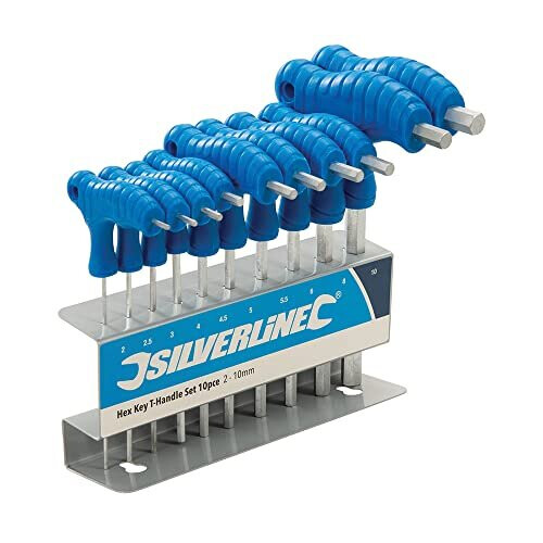 Silverline Silverline Hex Keys 10 Piece Set 2mm - 10mm T-Handle (323710)
