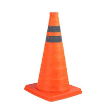 Sinoer 1PC Pack 45cm Collapsible Traffic Cones/Traffic Cone Sign/Multi Purpose Pop up Reflective Safety Cone,OrangeSize : 18 inch /45cm)