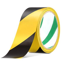 Safety Tapes 48mm x 20m Black/Yellow Hazard Warning Tape Adhesive Marking Barrier Tape
