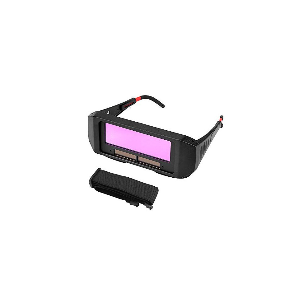 Welding Goggles Auto Darkening, Solar Auto Darkening Welder Eyes Glasses Welding Glasses With Elastic Strap For Protecting Eyes 738589951207