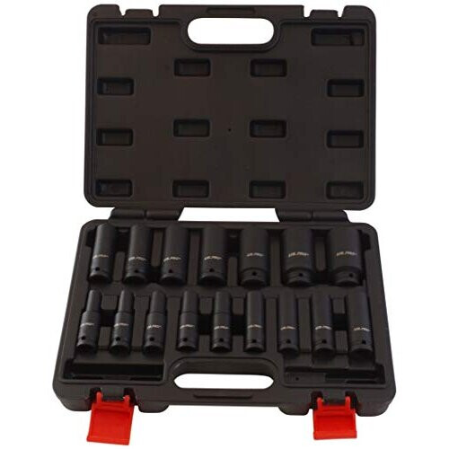 us pro US PRO 16PC 1/2'' Dr 6-Point European Deep Impact Socket Set B1340 2