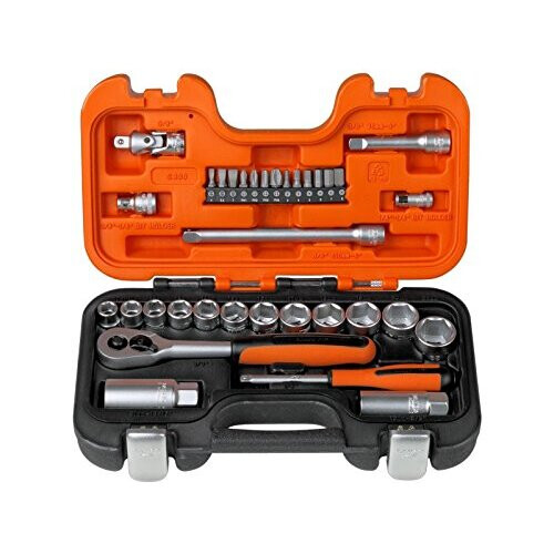 Bahco Bahco S330 Socket Set 34 Piece 1/4 and 3/8 Square Drive
