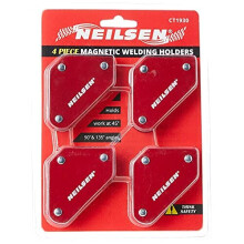 Neilsen ct1930 4 Piece Mini Magnetic Welding Holders, Red, Set of 4