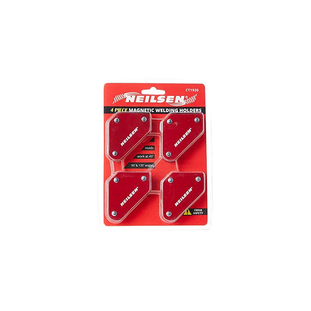 Neilsen ct1930 4 Piece Mini Magnetic Welding Holders, Red, Set of 4