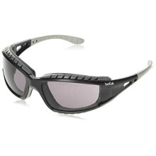 Bolle TRACPSF Tracker Glasses Nylon Frame Anti-Scratch and Fog Lens, Black/Smoke
