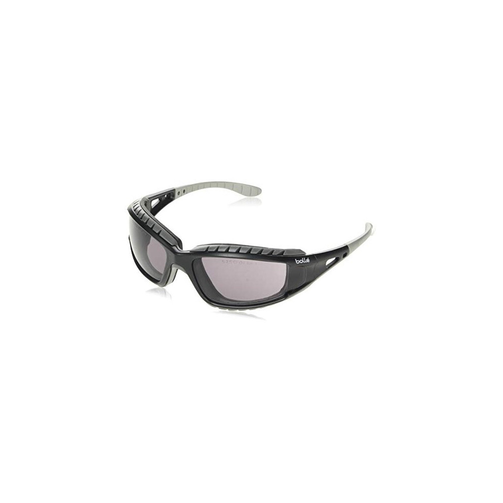 Bolle TRACPSF Tracker Glasses Nylon Frame Anti-Scratch and Fog Lens, Black/Smoke