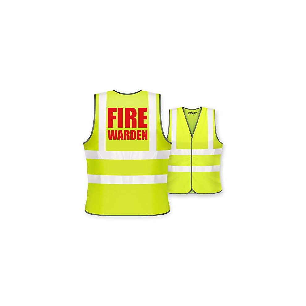 Fire Warden Vest Hi Vis High Visibility Printed Safety Viz Waistcoat 5055710560271