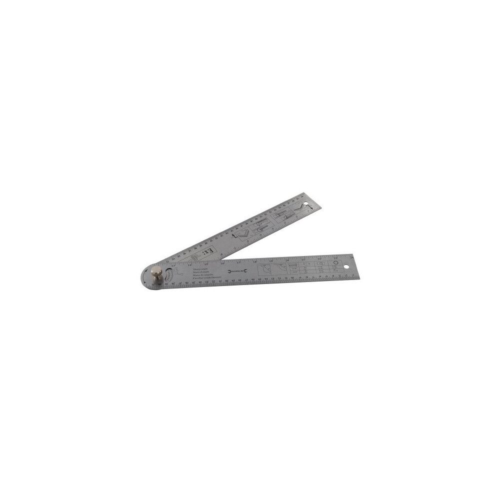 Silverline 783421 Easy Angle Protractor Rule 600 mm