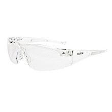 Bolle RUSHPSI Rush Glasses with Tipgrip PC Anti-Scratch and Fog Lens, Clear/Black