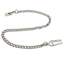 Yesmin 1 Pcs Metal Classic Silver Plated Pocket Watch Chain Key Chain 35CM(Silver)