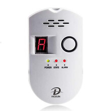 Gas Detector, Natural Gas/LPG/Coal Gas Leak Aalrm, 3-Pin Plug-in Sensor Gas Monitor with Sound Alarm and LED Digital Display, Methane Propane Butane