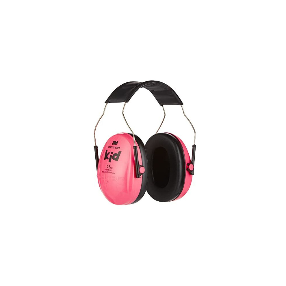 3M Peltor Kid Earmuff H510AK, pink, Children Hearing Protection / Ear Defender. Adjustable size. Against noise levels 87-98 dB (SNR: 27dB); School,