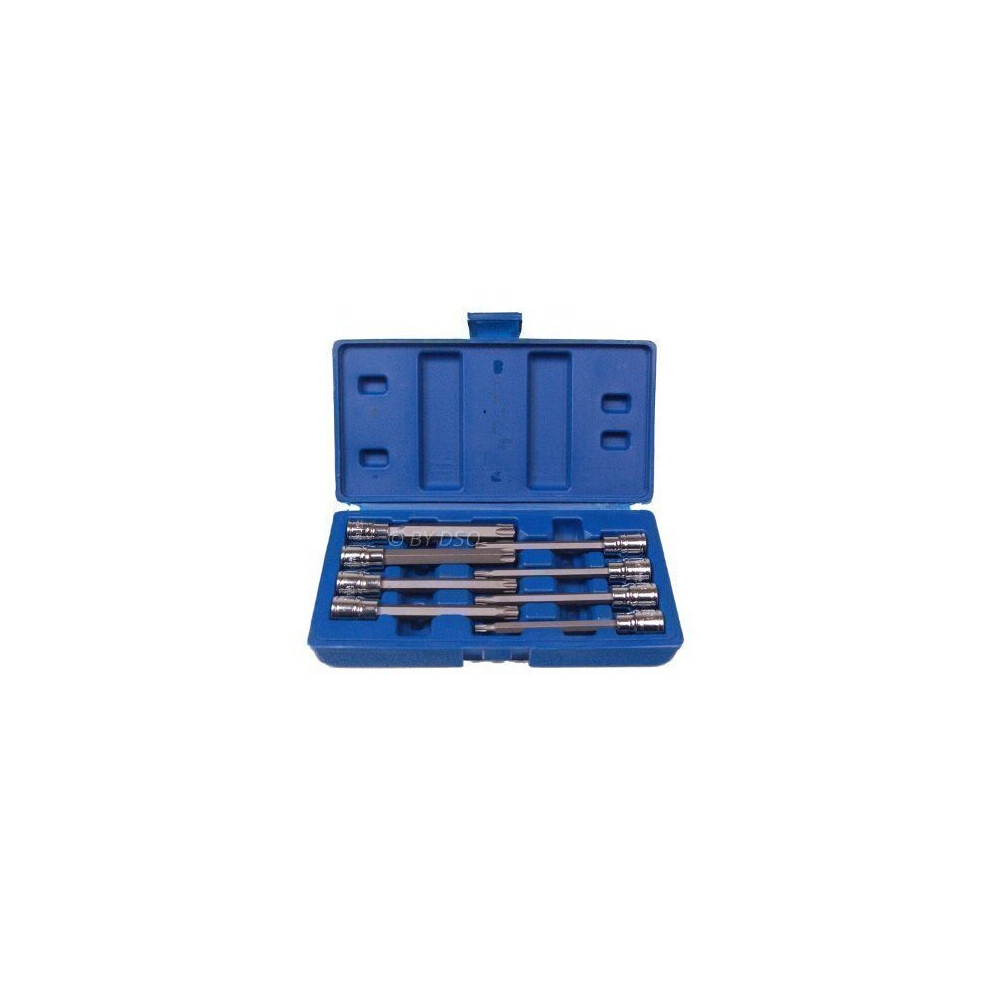 Us Pro Bergen 8Pc 3/8" Dr. 110Mm Long Torx Bit Socket Set T25 - T60 634041122348
