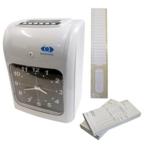 QuickClocks Clocking in Machine time and attendance Recorder Starter Pack Includes Cards and Card Rack