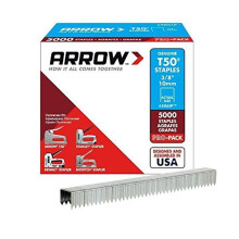 Arrow A506IP T50 Staples, Steel, 3/8 Inch (10 mm)
