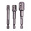 Amtech I5700 Socket Driver Set, Hex Extension Adapter, 3 Piece 1/4", 3/8" and 1/2", for Impact Driver 3