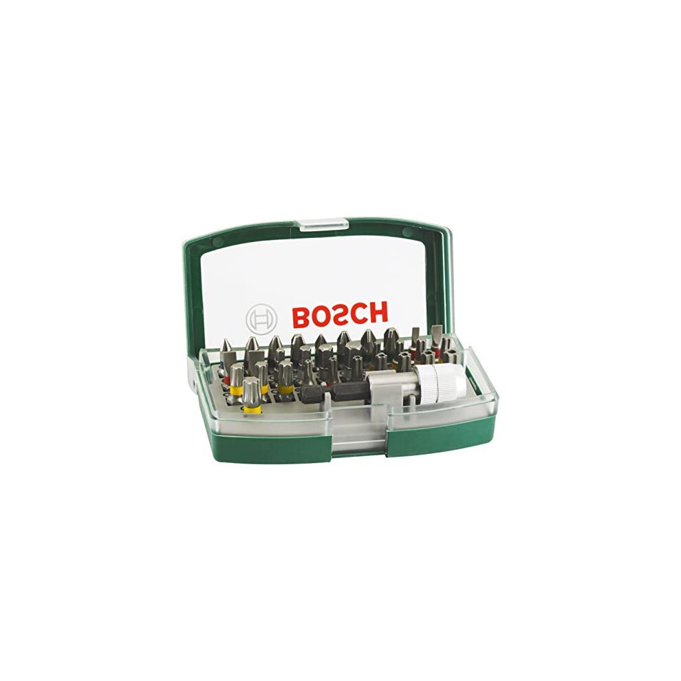 Bosch 32pc. Screwdriver Bit Set (PH-, PZ-, Hex-, T-, TH-, S-Bit, Accessories Drill and Screwdriver)