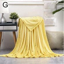 (Yellow, 150x200cm) Coral Fleece Blanket Soft Luxury Warm Home Sofa Bed Throw Living Room