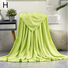(Green, 180x200cm) Coral Fleece Blanket Soft Luxury Warm Home Sofa Bed Throw Living Room
