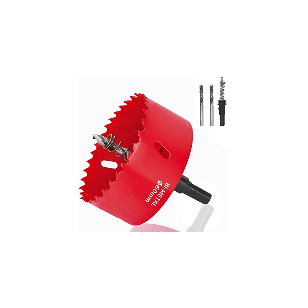 Bi-Metal Hole Saw 60Mm, Jatiler M42 Hole Cutter Holesaw Metal Hole Opener Tool Drill Holes Cutters Kit Circular Drill Bits For Wood Aluminum Iron 750076513576
