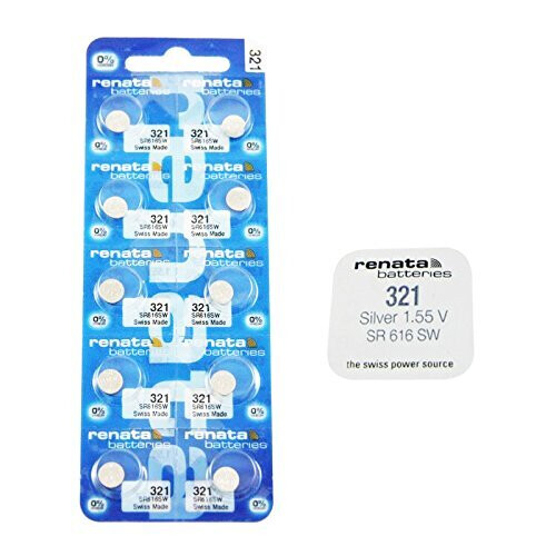 10 x Renata 321 Swiss Made Watch Batteries (10)