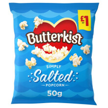 Butterkist Simply Salted Popcorn 50g (Pack of 12)