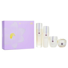 Tatcha Ritual For Firm Skin Set: Camellia Cleansing Oil 150ml + Essence 150ml + Silk Cream 50ml + Rice Polish 60g 4pcs
