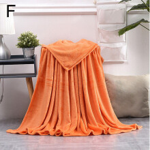 (Orange, 150x200cm) Coral Fleece Blanket Soft Luxury Warm Home Sofa Bed Throw Living Room