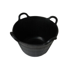 Rubber Feeding Bucket Flexi Tub 40L (4 Handle Horse Animal Feeder)