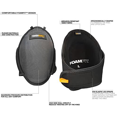 ToughBuilt FoamFit Knee Pads Grey 1