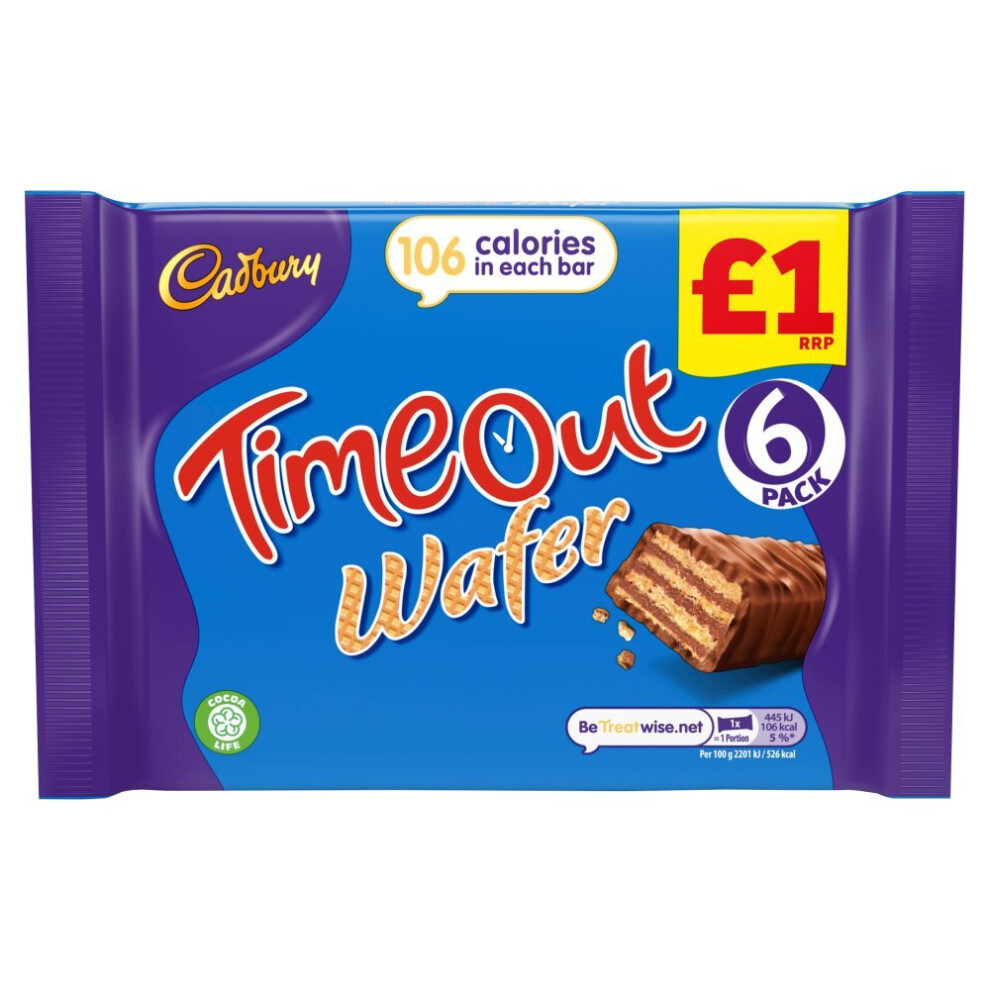 Cadbury Timeout Wafer Bar 121g (Pack of 13)