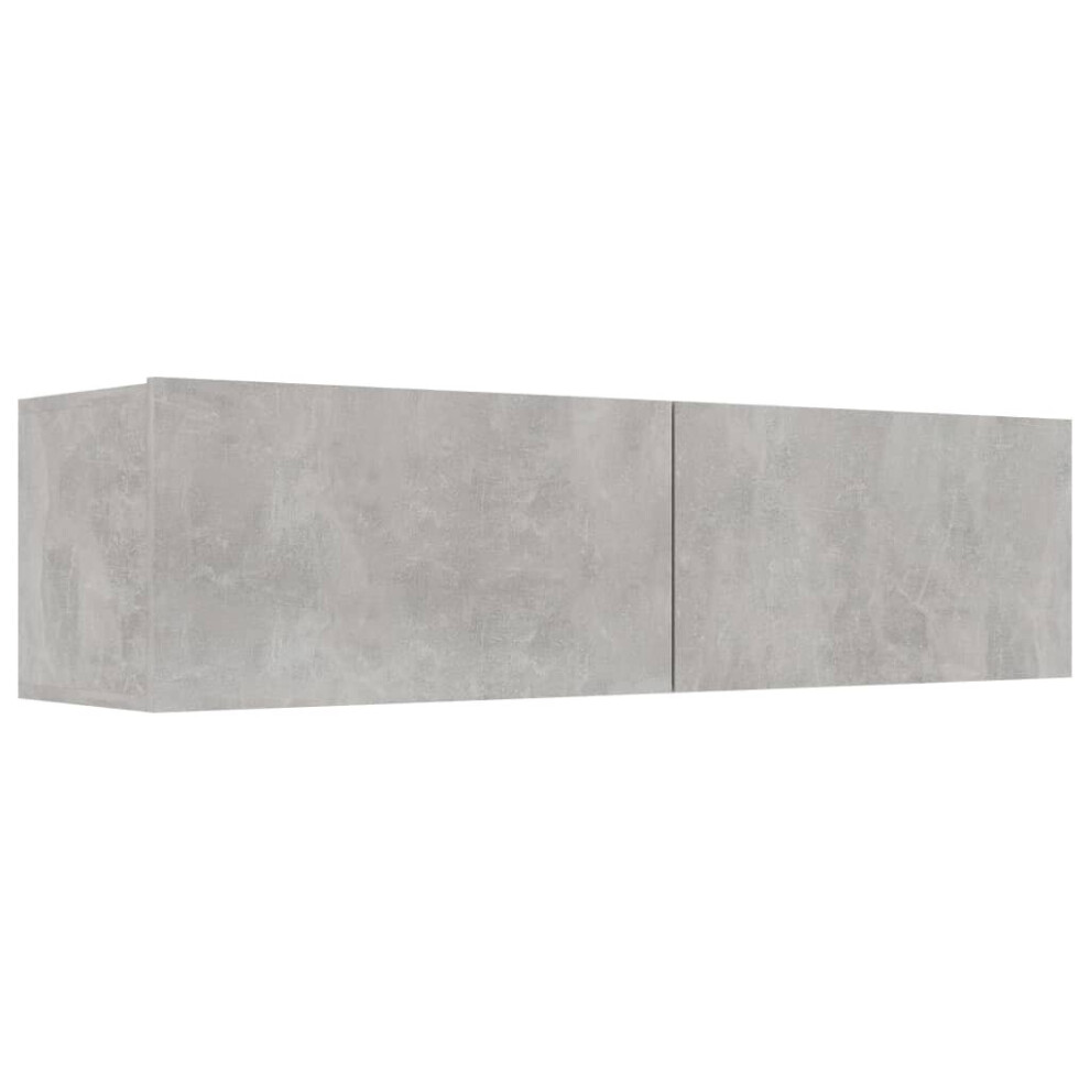 vidaXL TV Cabinet Concrete Grey Engineered Wood TV Unit Stand Stereo Cabinet