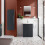 Regis Fluted Freestanding Anthracite Vanity Unit - 600mm 2