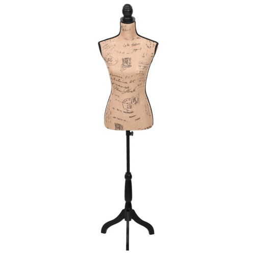 VidaXL Damenbüste Schneiderpuppe Büste Torso Angezogen Mannequin Jute 1