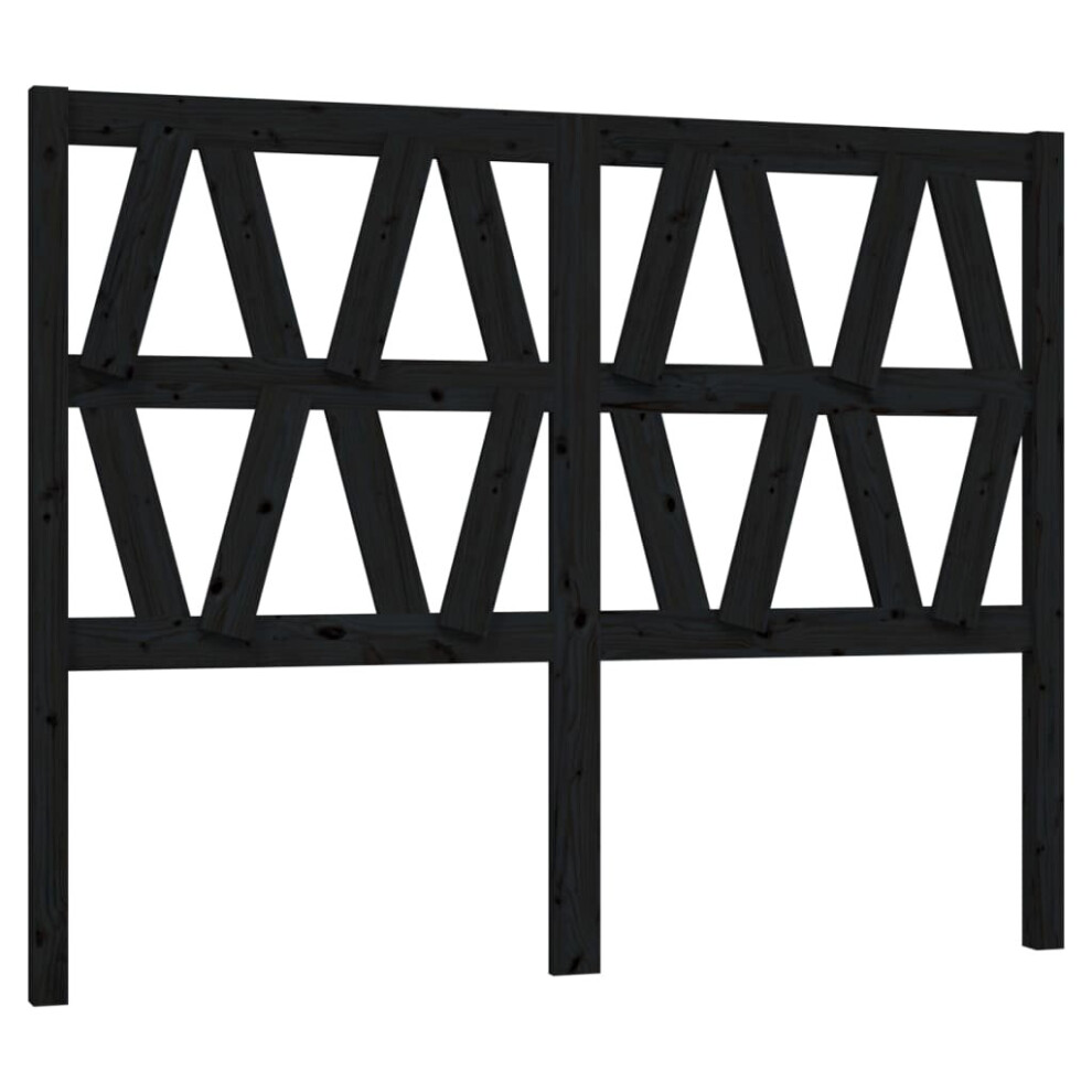 Vidaxl (, 146 X X 100 Cm) Bed Headboard Home Bedroom Decorative Bed Header Panel Solid Wood Pine Black Size 4
