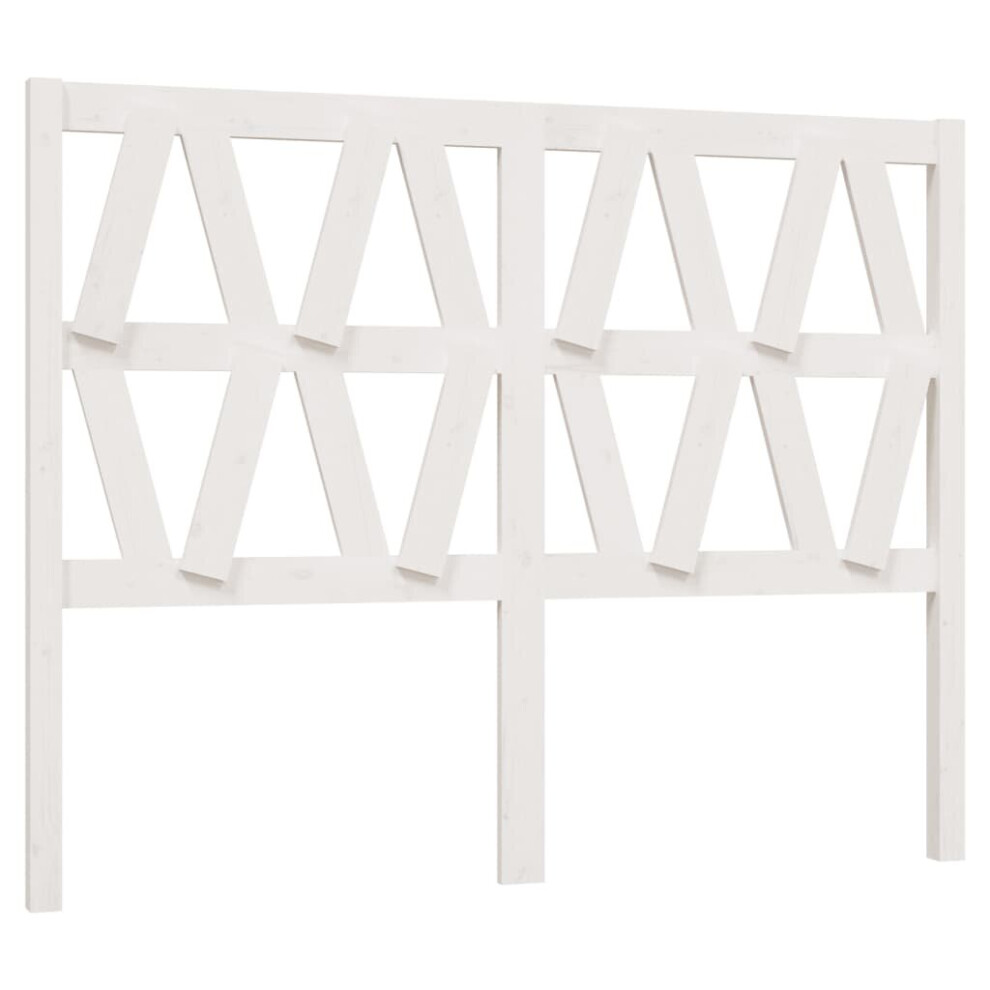 Vidaxl (White, 126 X 4 X 100 Cm) Bed Headboard Home Bedroom Decorative Bed Header Panel Solid Wood Pine