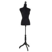 vidaXL Ladies Bust Display Black Shop Female Women Mannequin Dress Form Model