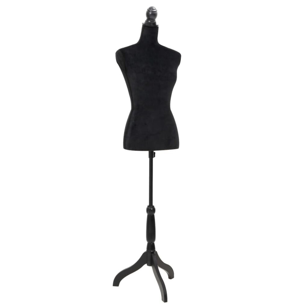 vidaXL Ladies Bust Display Black Shop Female Women Mannequin Dress Form Model