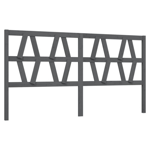 VidaXL (grey, 206 x 4 x 100 cm) vidaXL Bed Headboard Home Bedroom Decorative Bed Header Panel Solid Wood Pine