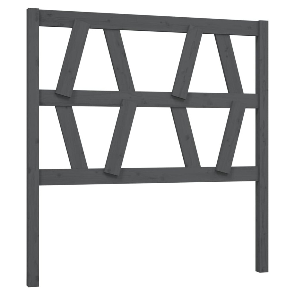 Vidaxl (Grey, 96 X 4 X 100 Cm) Bed Headboard Home Bedroom Decorative Bed Header Panel Solid Wood Pine