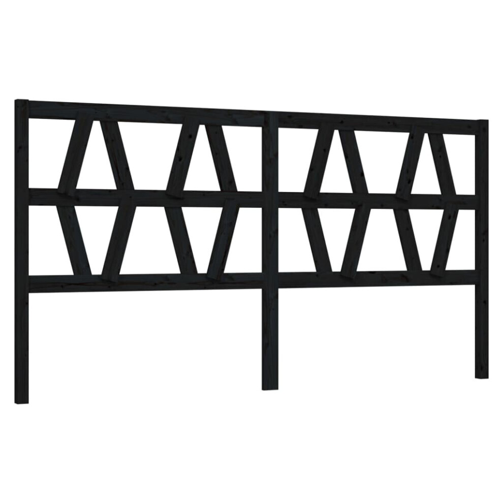 (black, 206 x 4 x 100 cm) vidaXL Solid Wood Pine Bed Headboard Wooden Bed Header Multi Colours/Sizes