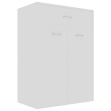 vidaXL Shoe Cabinet White Engineered Wood Footwear Storage Organiser Shelf