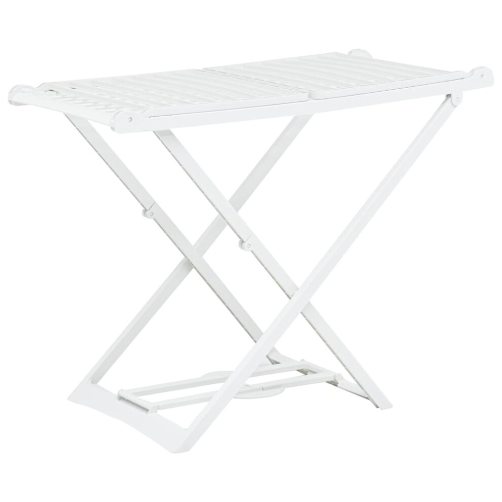 Simply Chosen 4U Folding Clothes Dry Rack Plastic White